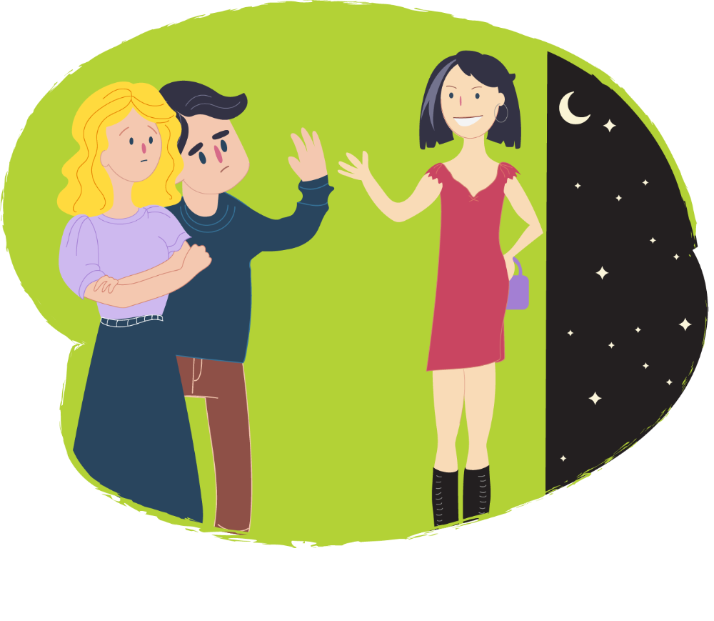 Parents waving goodbye to daughter as she leaves to go out for the night