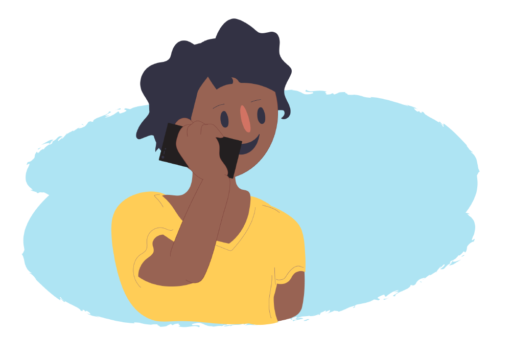 Boy talking on phone to Kids Helpline