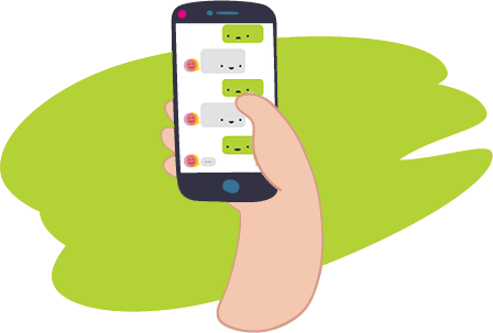 WebChat conversation on a mobile phone