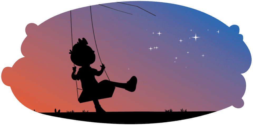 Girl playing outside while all her devices are asleep inside