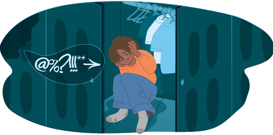 Child listening to shouting or abuse