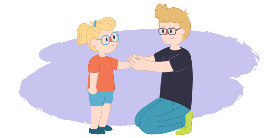 Child talking to someone they trust